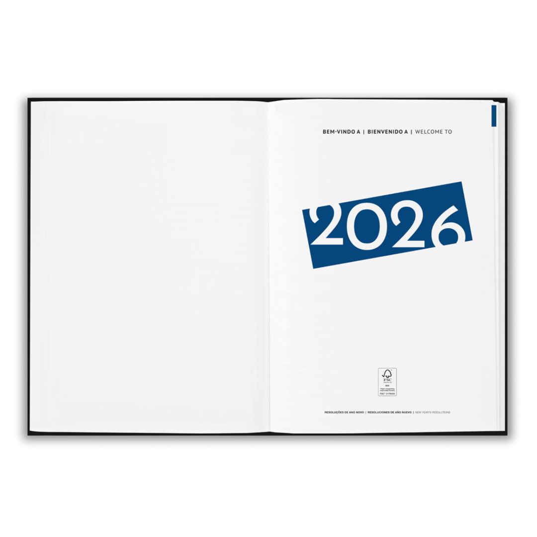 Agenda Ecológica 2026 con Portada de PU Reciclado y rPET para Personalizar A5 Austen| Página Dia