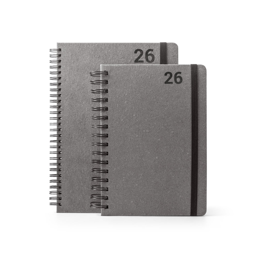 Agenda B5 Fabricada con Cuero Reciclado y Papel FSC Especial Regalos Corportarivos Sostenibles Simmel | Semana Vista
