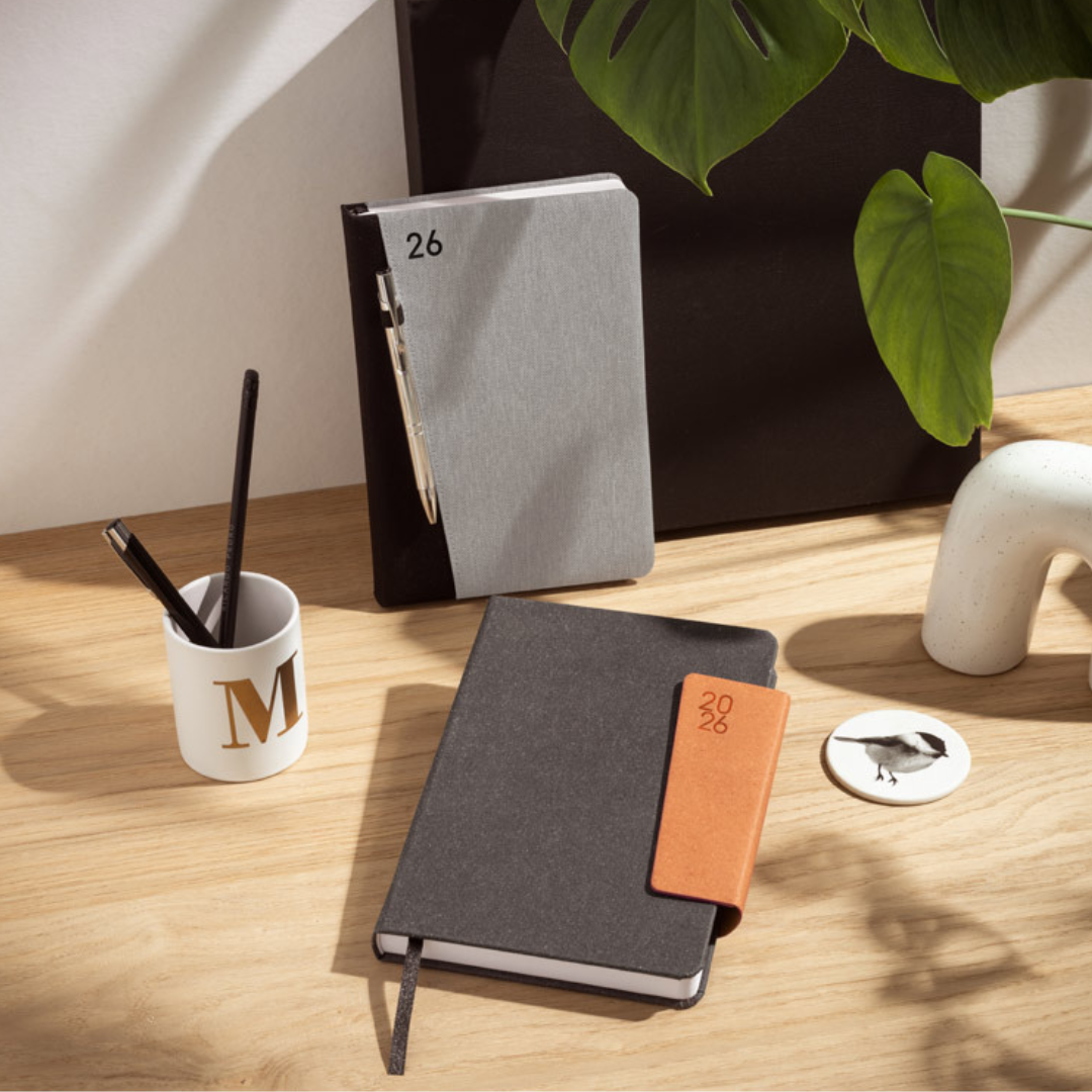Agenda ecológica A5 2026 ideal para regalos corporativos sostenibles y merchandising ecológico