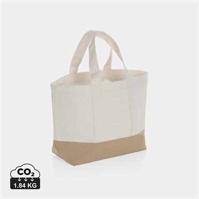 Bolsa Nevera Tote Ecológica de Lona Reciclada Impact Aware™ 285 g/m² Sin Teñir en Varios Colores para Personalizar con Contribución a ONG Especial Verano