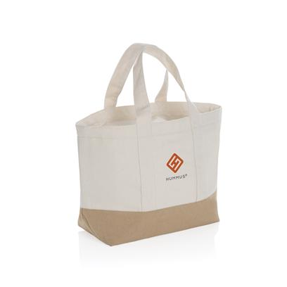 Bolsa Nevera Tote Ecológica de Lona Reciclada Impact Aware™ 285 g/m² Sin Teñir en Varios Colores para Personalizar con Contribución a ONG Especial Verano