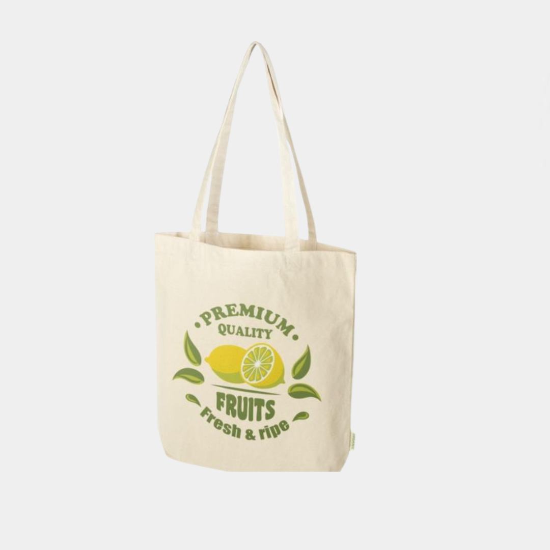 Bolsa Totebag Sostenible de Algodón Orgánico Certificado de 270 g/m² en Amplia Gama de Colores para Personalizar Especial Eventos Otissa 10L