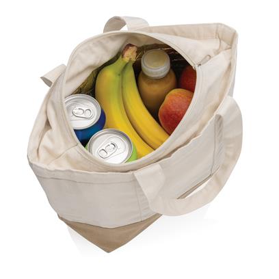 Bolsa Nevera Tote Ecológica de Lona Reciclada Impact Aware™ 285 g/m² Sin Teñir en Varios Colores para Personalizar con Contribución a ONG Especial Verano