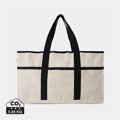 Bolsa de Playa Ecológica de Algodón Reciclado y RPET para Personalizar con Trazador AWARE™ y Contribución a ONG Valonne Vinga