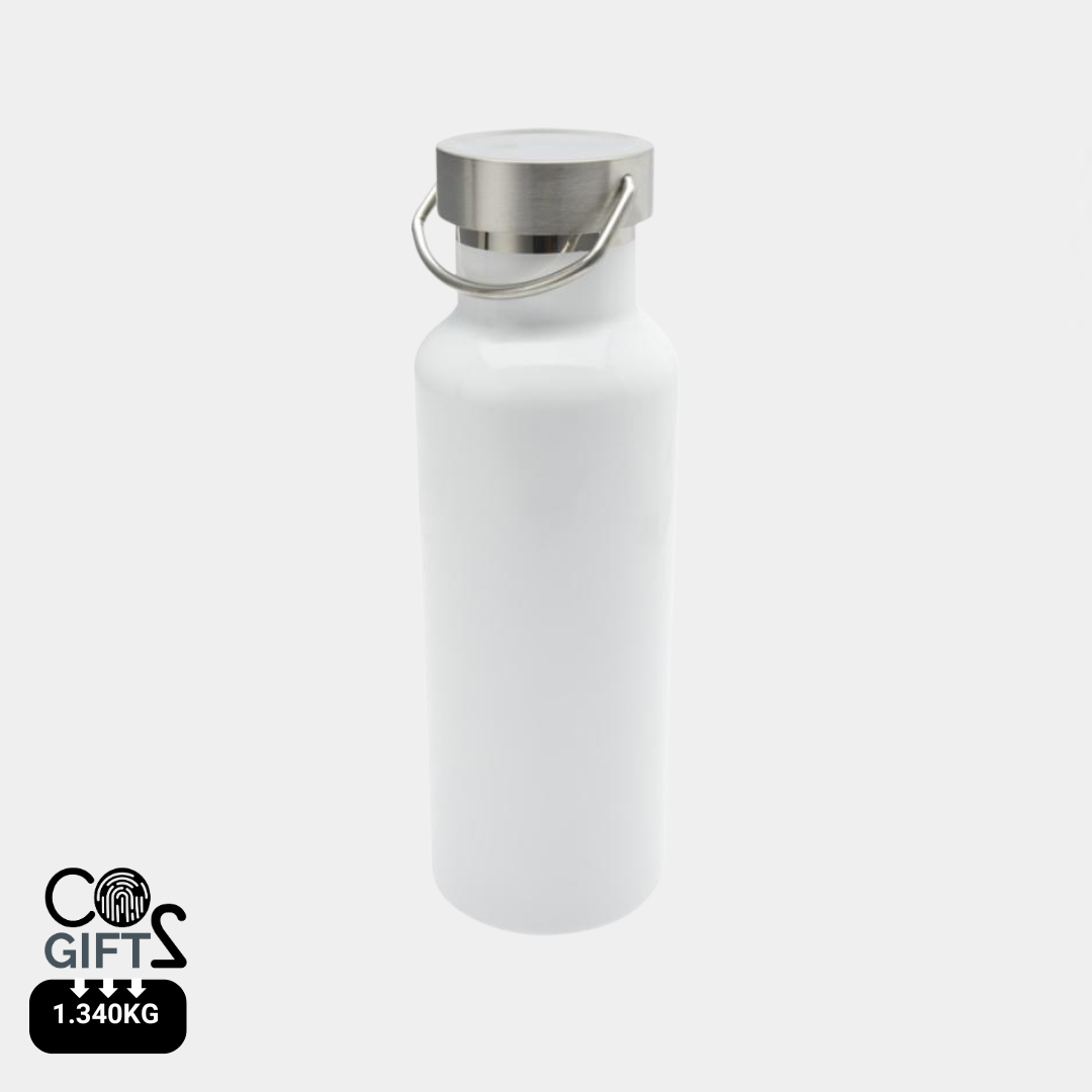 Botella Térmica Sostenible de 36% Acero Inoxidable Reciclado de Doble Pared para Personalizar con Tapa de Bambú Norre Bottle - 640ml
