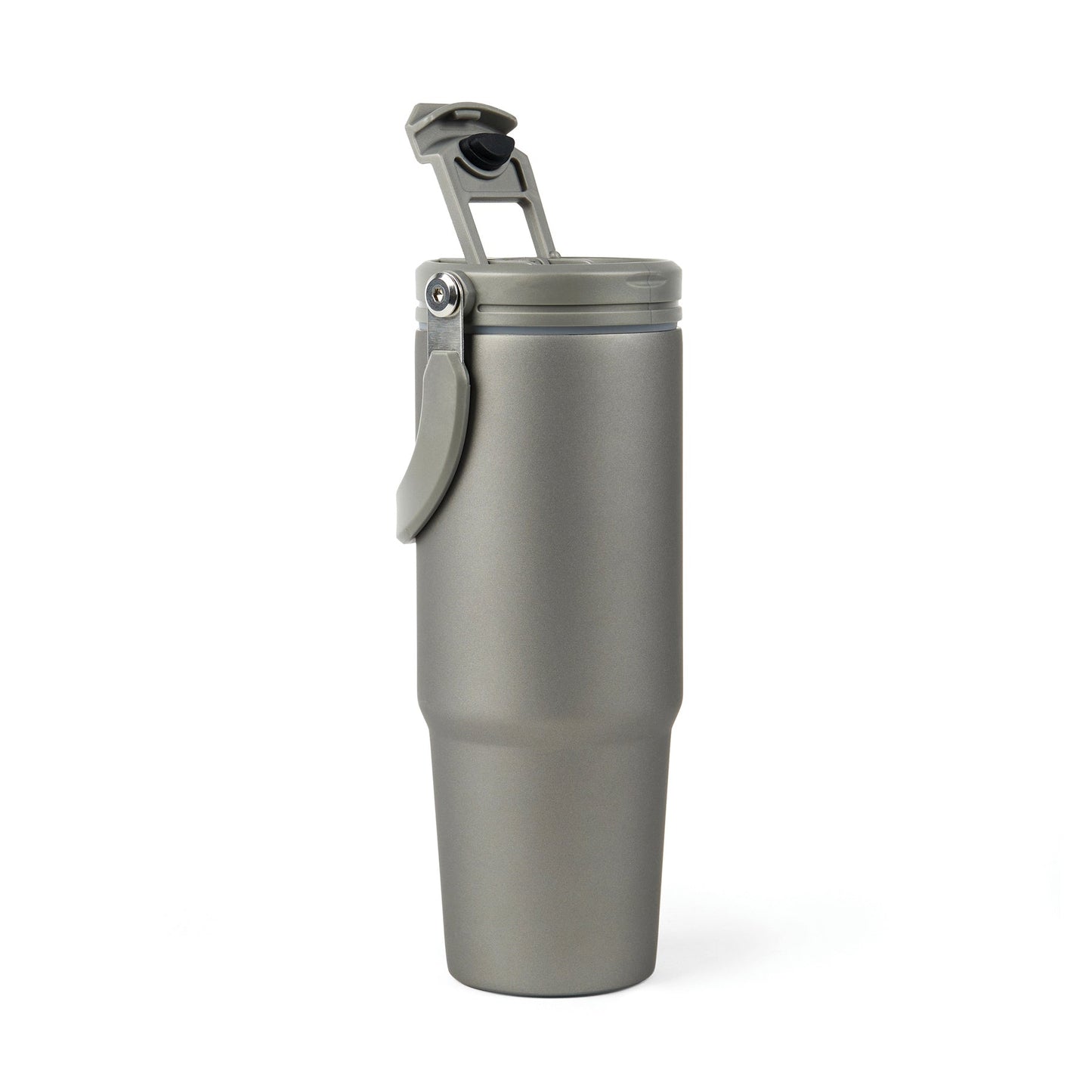 Botella Térmica Sostenible de Acero Inoxidable Reciclado de Doble Pared con Certificado RCS para Personalizar con Asa de Transporte Eos Trek SS - 880ml