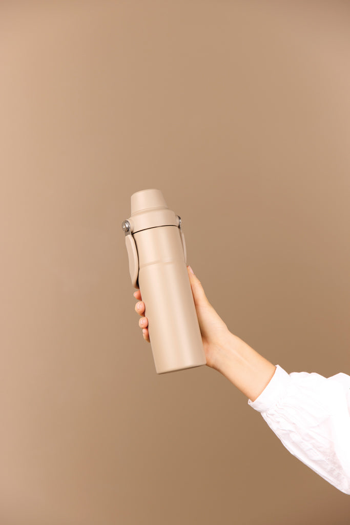 Botella Térmica Sostenible de Doble Pared de Acero Inox. Reciclado para Personalizar con Tapa de Doble Abertura Certificada RCS y Huella de CO2 Vinga Baltimore - 600ml