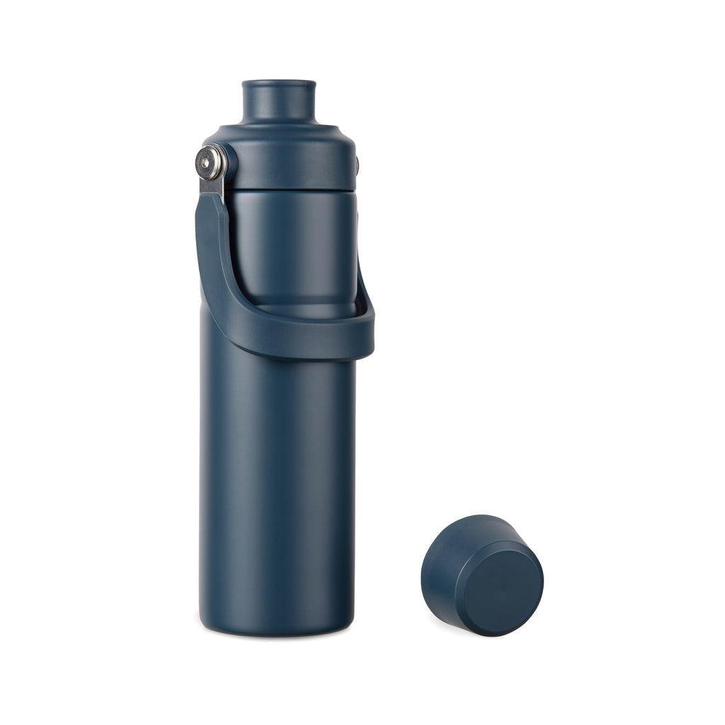 Botella Térmica Sostenible de Doble Pared de Acero Inox. Reciclado para Personalizar con Tapa de Doble Abertura Certificada RCS y Huella de CO2 Vinga Baltimore - 600ml