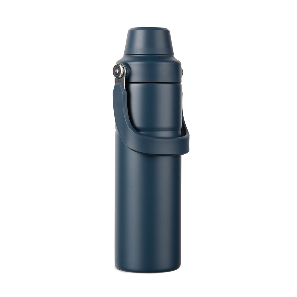 Botella Térmica Sostenible de Doble Pared de Acero Inox. Reciclado para Personalizar con Tapa de Doble Abertura Certificada RCS y Huella de CO2 Vinga Baltimore - 600ml