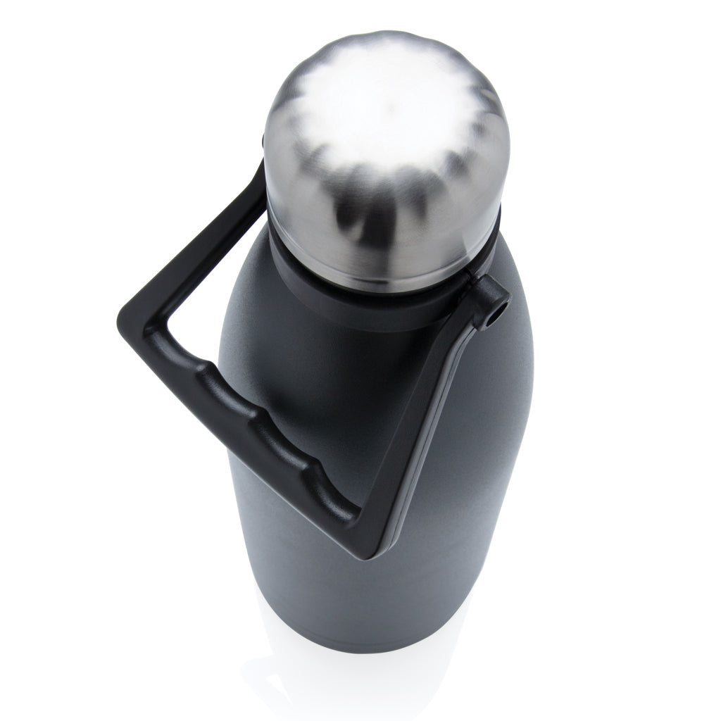 Botella reutilizable de 1,5 litros en acero inoxidable reciclado con doble pared