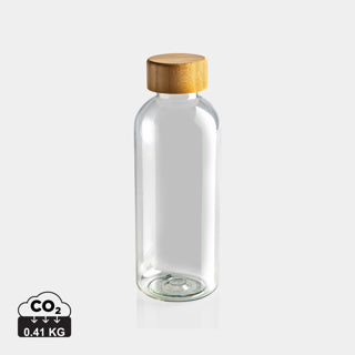 Botella de Agua Ecológica de PET Reciclado y Tapa de Bambú con Certificado RCS y FSC® para Personalizar - 660ml