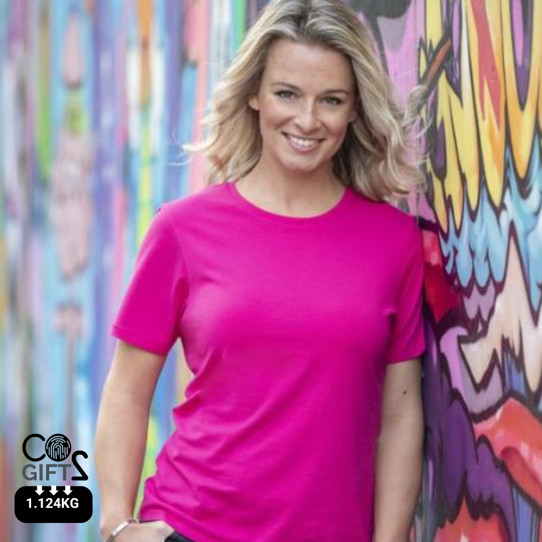 Camiseta Ecológica 95% Algodón Orgánico 200 gr/m2 con Certificado GOTS y OEKO-TEX® Personalizable Cuello Redondo para mujer "Balfour"