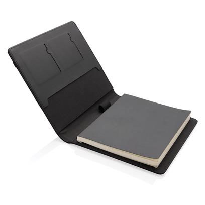 Carpeta Ecológica de RPET y PU Reciclado con Certificación RCS y Trazador AWARE ™ para Personalizar con Bloc de Notas Swiss Peak Script - A5