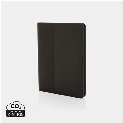 Carpeta Ecológica de RPET y PU Reciclado con Certificación RCS y Trazador AWARE ™ para Personalizar con Bloc de Notas Swiss Peak Script - A5