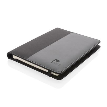 Carpeta Ecológica de RPET y PU Reciclado con Certificación RCS y Trazador AWARE ™ para Personalizar con Bloc de Notas Swiss Peak Script - A5