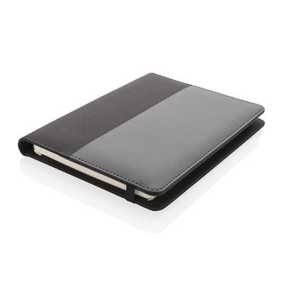 Carpeta Ecológica de RPET y PU Reciclado con Certificación RCS y Trazador AWARE ™ para Personalizar con Bloc de Notas Swiss Peak Script - A5