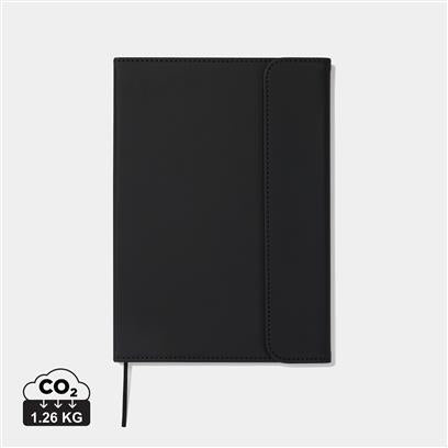 Cuaderno Ecológico de PU Reciclado y Papel Reciclado con Certificado GRS para Personalizar Con Cierre Magnético y Portalápices Baltimore -A5