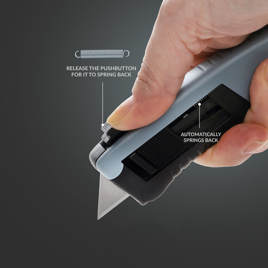 Cutter de Seguridad Retráctil Sostenible de Plástico Reciclado con Certificado RCS para Personalizar Especial Fábricas
