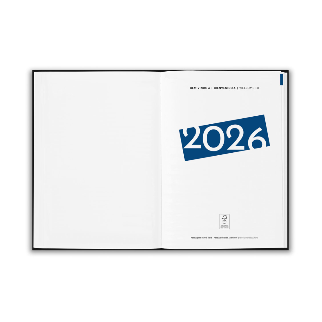 Papel sostenible certificado FSC™ en agenda corporativa 2026