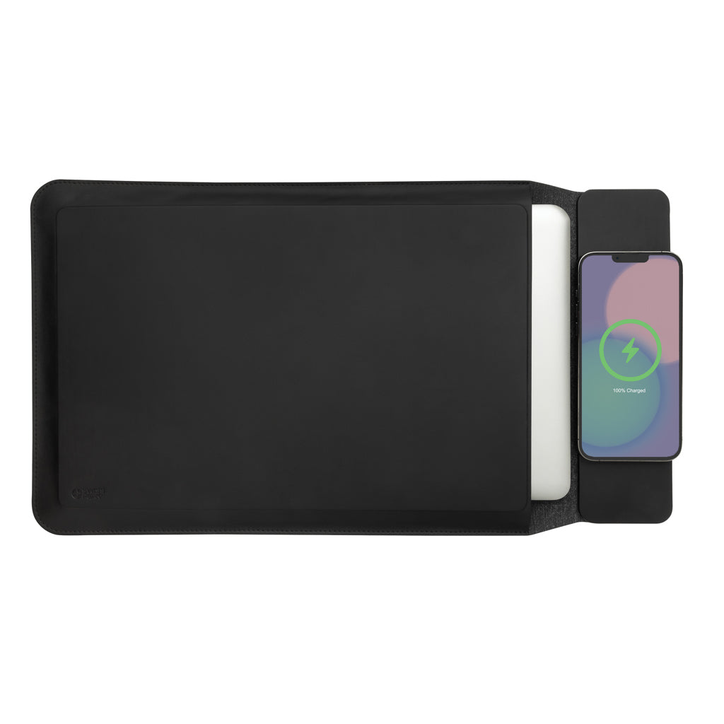 Funda para Portátil de 14" - 15,6 " Sostenible de Poliéster Reciclado Certificado RCS Carga Magnética 15W para Personalizar Especial Regalo Corporativo Swiss Peak