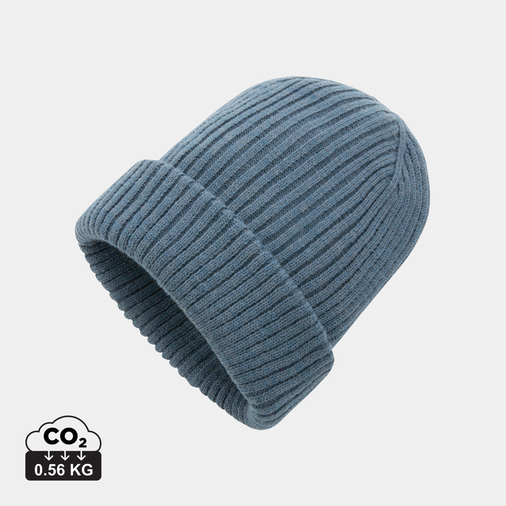 Gorro Ecológico Doble Punto de Materiales Reciclados Especial Publicidad Impact Polylana® con trazador AWARE ™