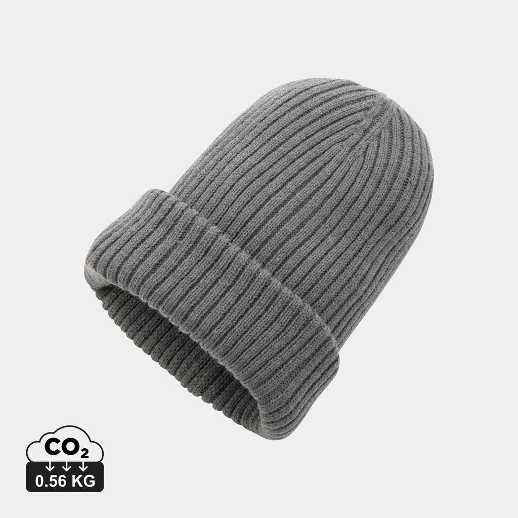 Gorro Ecológico Doble Punto de Materiales Reciclados Especial Publicidad Impact Polylana® con trazador AWARE ™