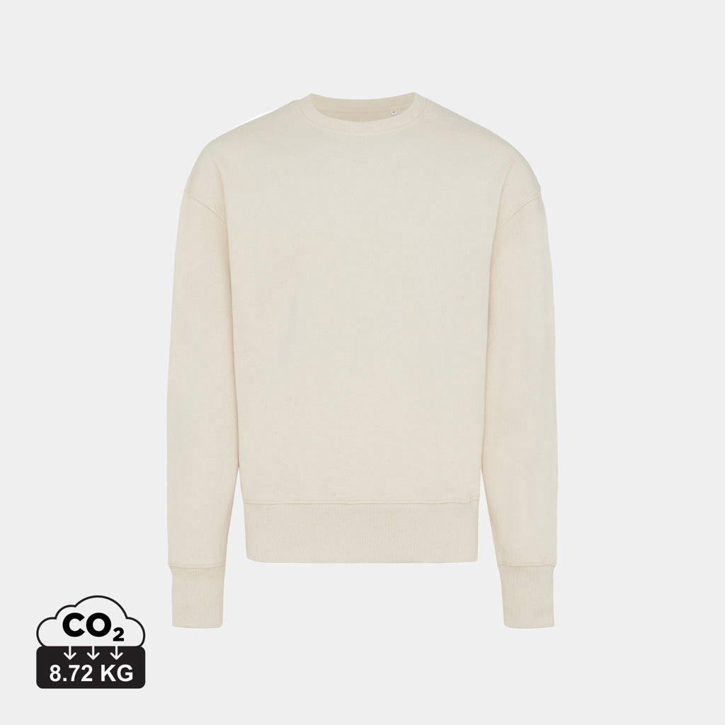 Sudadera Ecológica Unisex Relaxed Fit 50% Algodón Reciclado 50% Algodón Orgánico con Trazador AWARE™ para Personalizar- Iqoniq Kruger 340 G/M²
