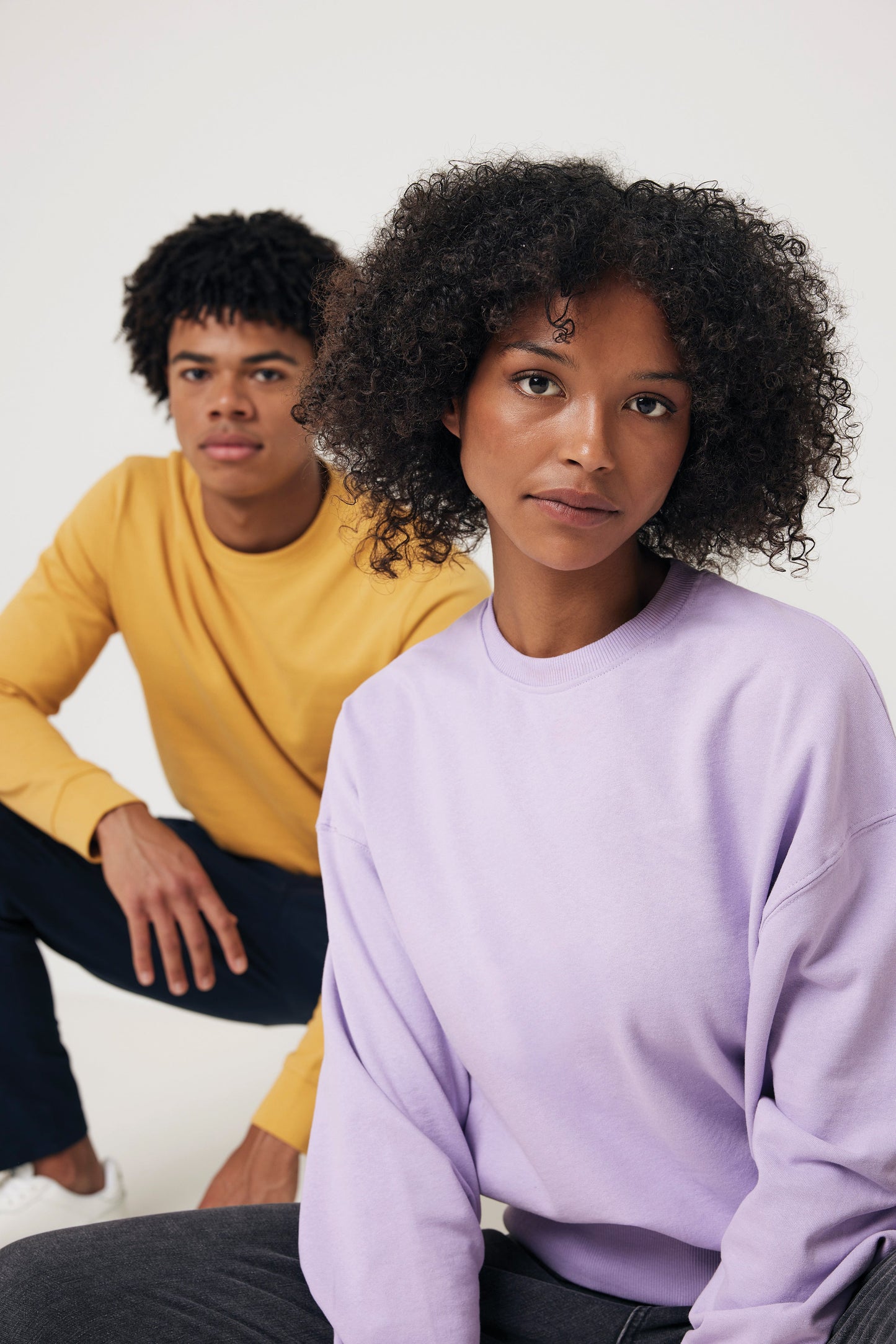 Sudadera Ecológica Unisex Relaxed Fit 50% Algodón Reciclado 50% Algodón Orgánico con Trazador AWARE™ para Personalizar- Iqoniq Kruger 340 G/M²