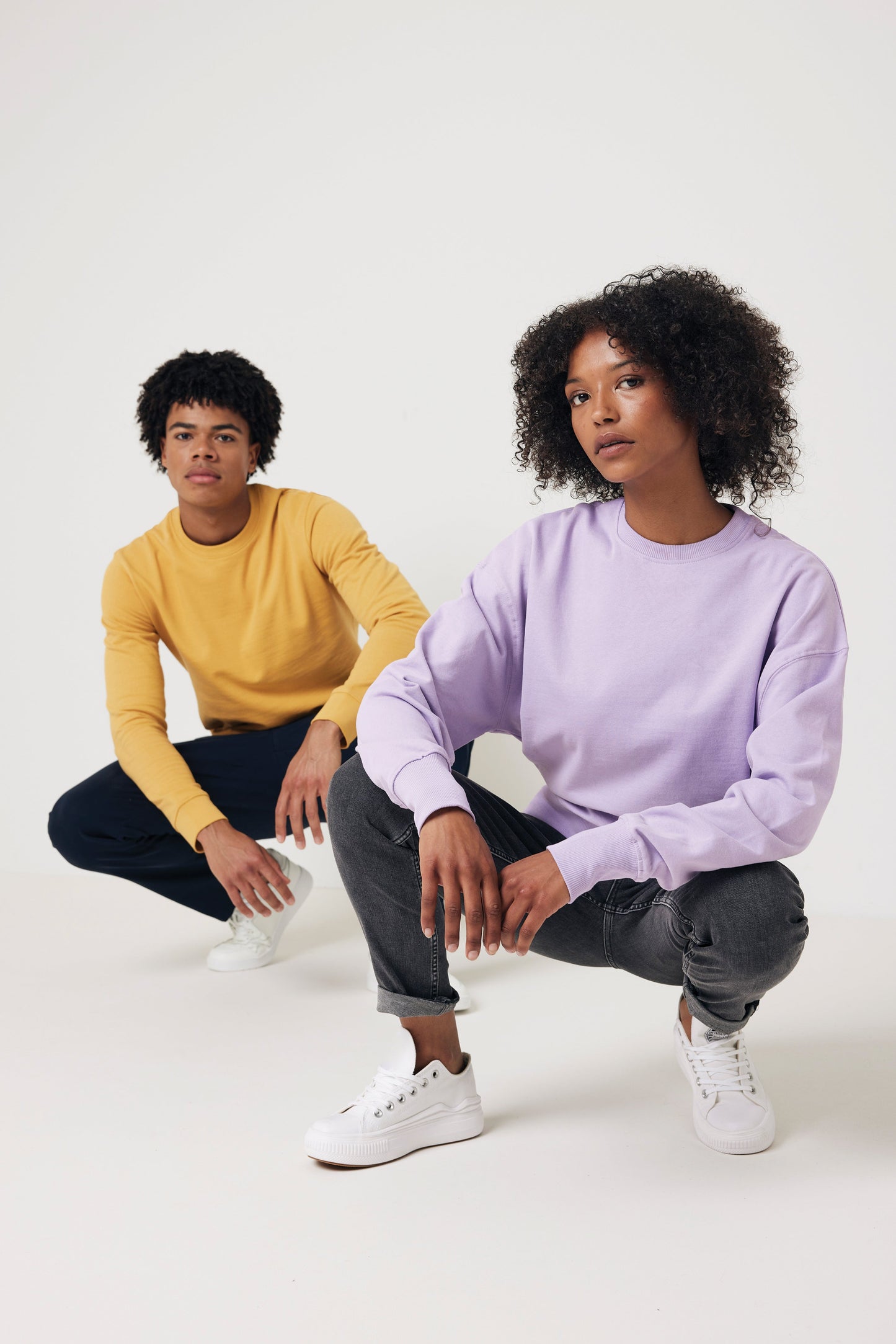 Sudadera Ecológica Unisex Relaxed Fit 50% Algodón Reciclado 50% Algodón Orgánico con Trazador AWARE™ para Personalizar- Iqoniq Kruger 340 G/M²