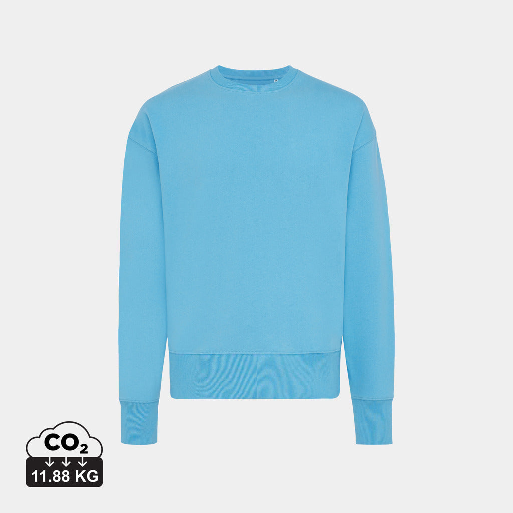 Sudadera Ecológica Unisex Relaxed Fit 50% Algodón Reciclado 50% Algodón Orgánico con Trazador AWARE™ para Personalizar- Iqoniq Kruger 340 G/M²
