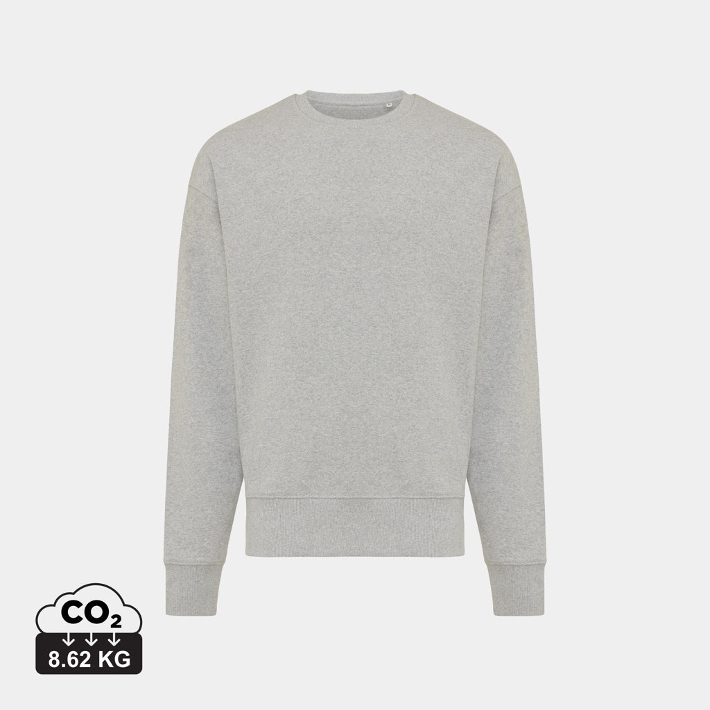 Sudadera Ecológica Unisex Relaxed Fit 50% Algodón Reciclado 50% Algodón Orgánico con Trazador AWARE™ para Personalizar- Iqoniq Kruger 340 G/M²