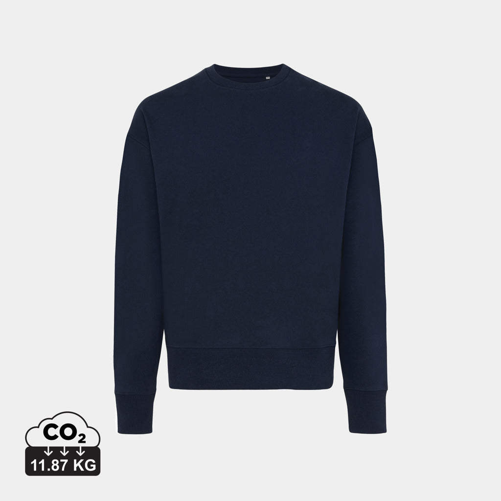 Sudadera Ecológica Unisex Relaxed Fit 50% Algodón Reciclado 50% Algodón Orgánico con Trazador AWARE™ para Personalizar- Iqoniq Kruger 340 G/M²