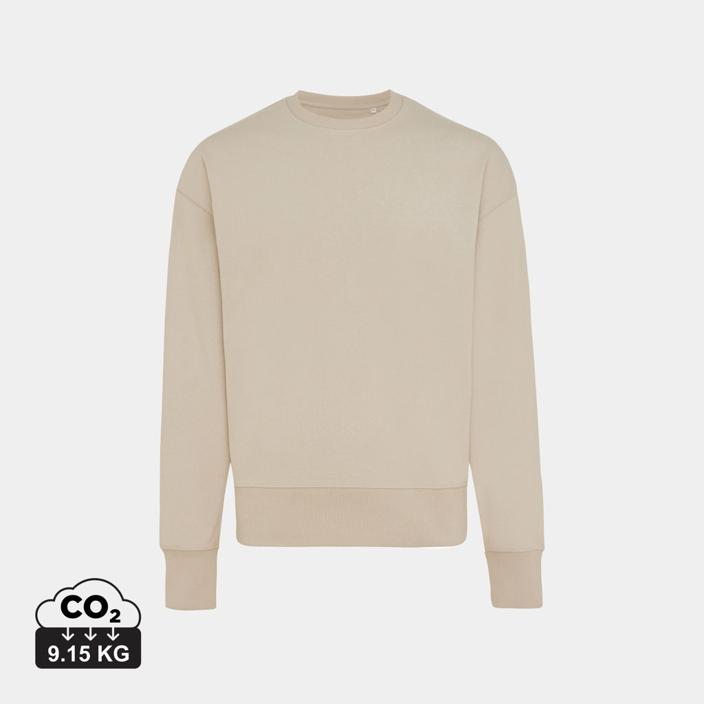 Sudadera Ecológica Unisex Relaxed Fit 50% Algodón Reciclado 50% Algodón Orgánico con Trazador AWARE™ para Personalizar- Iqoniq Kruger 340 G/M²