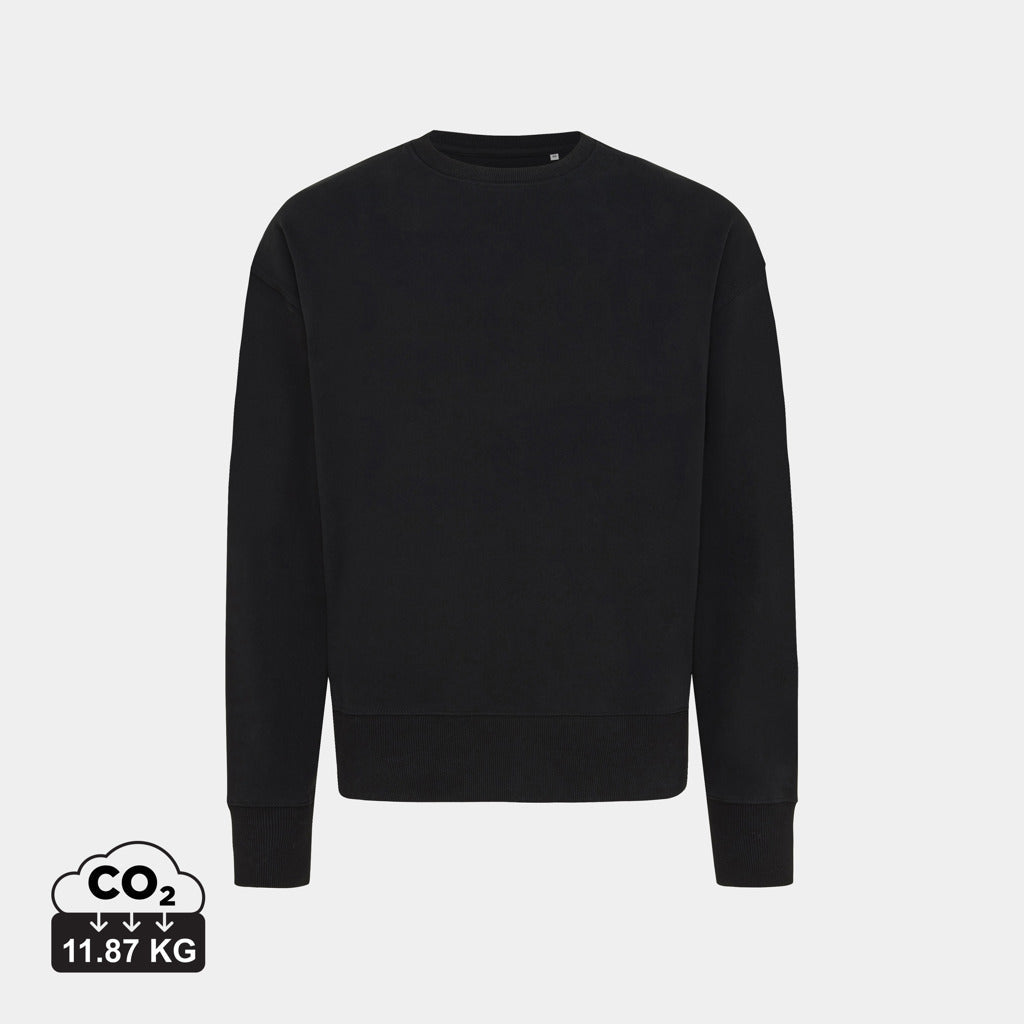 Sudadera Ecológica Unisex Relaxed Fit 50% Algodón Reciclado 50% Algodón Orgánico con Trazador AWARE™ para Personalizar- Iqoniq Kruger 340 G/M²