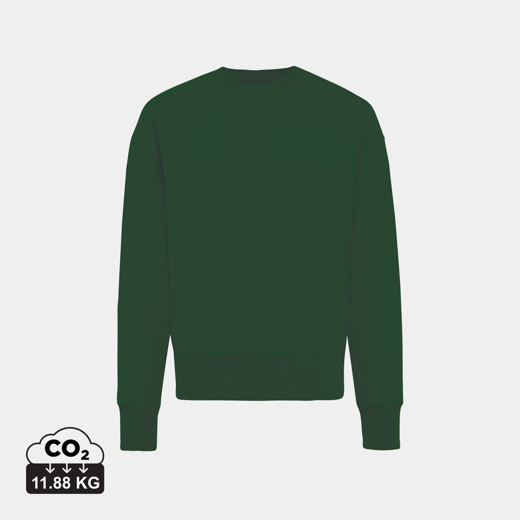 Sudadera Ecológica Unisex Relaxed Fit 50% Algodón Reciclado 50% Algodón Orgánico con Trazador AWARE™ para Personalizar- Iqoniq Kruger 340 G/M²