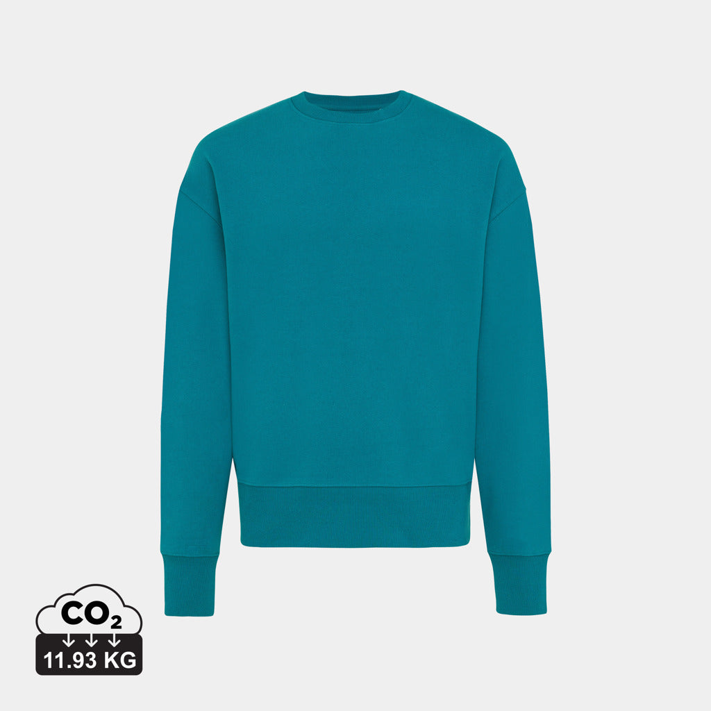 Sudadera Ecológica Unisex Relaxed Fit 50% Algodón Reciclado 50% Algodón Orgánico con Trazador AWARE™ para Personalizar- Iqoniq Kruger 340 G/M²