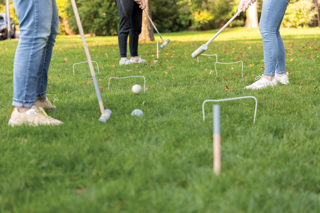Juego de Croquet Sostenible de Madera 4 Jugadores para Personalizar Especial Tiempo Libre