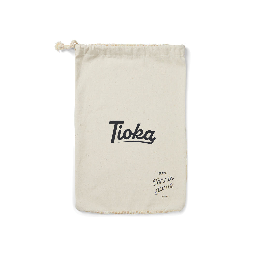 Juego de Tenis de Playa Sostenible de Madera en Bolsa de Algodón con Huella de CO2 para Personalizar Especial Playa Vinga Miro