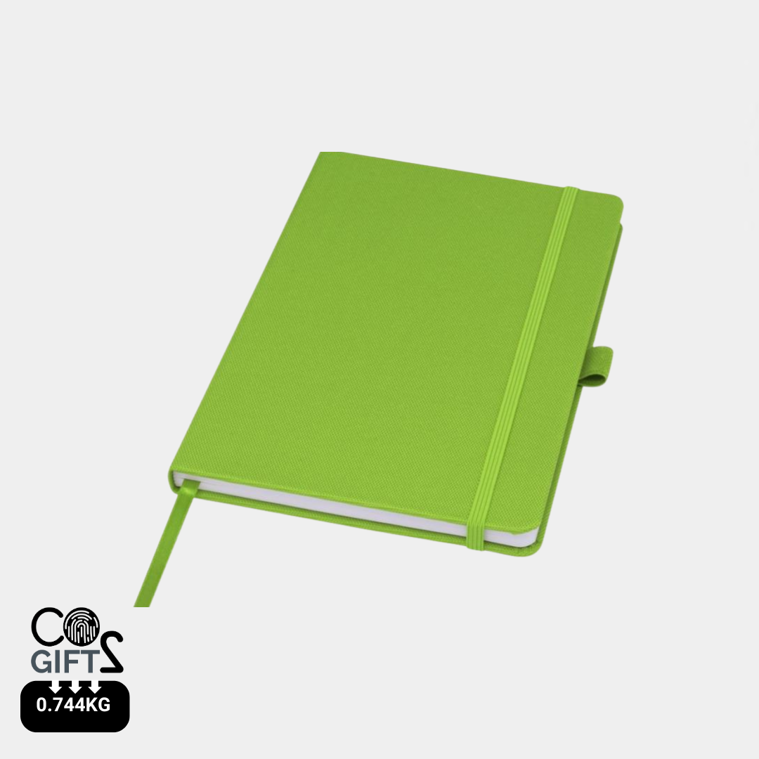 Libreta Sostenible de Papel Reciclado con Tapa Dura de PET Reciclado en Amplia Gama de Colores para Personalizar Honua - A5