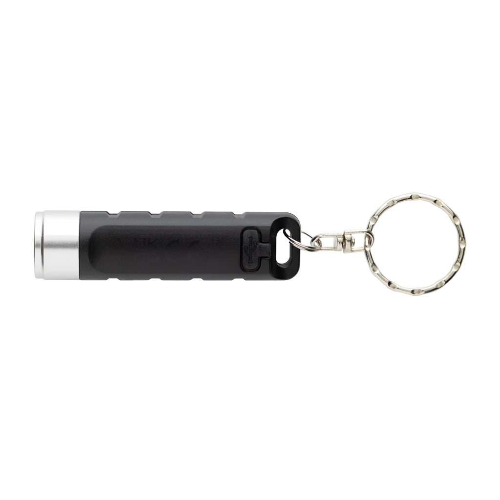 Linterna Llavero Recargable Sostenible de Plástico Reciclado con Certificado RCS Personalizable Especial Regalos Promocionales de Seguridad Globix