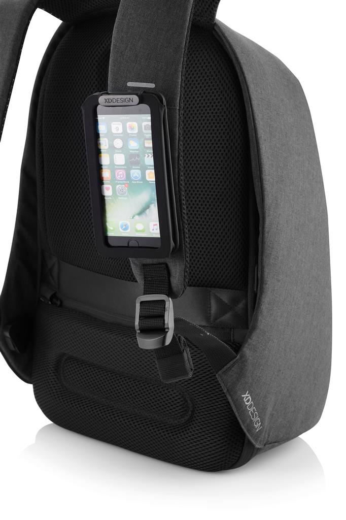 Mochila Antirrobo con Panel Solar para Personalizar con Bolsillos Protección RFID y Trazador AWARE ™ Bobby Tech