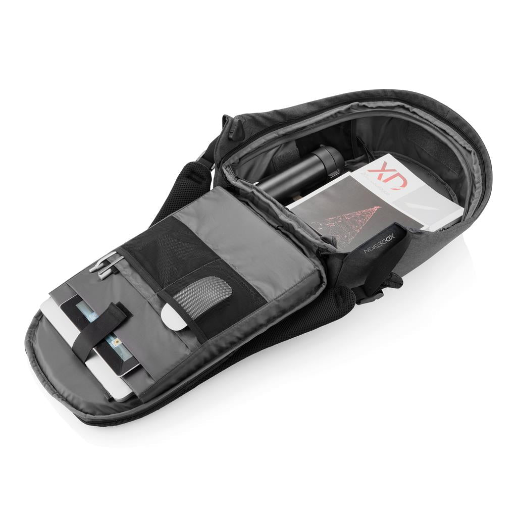 Mochila Antirrobo con Panel Solar para Personalizar con Bolsillos Protección RFID y Trazador AWARE ™ Bobby Tech