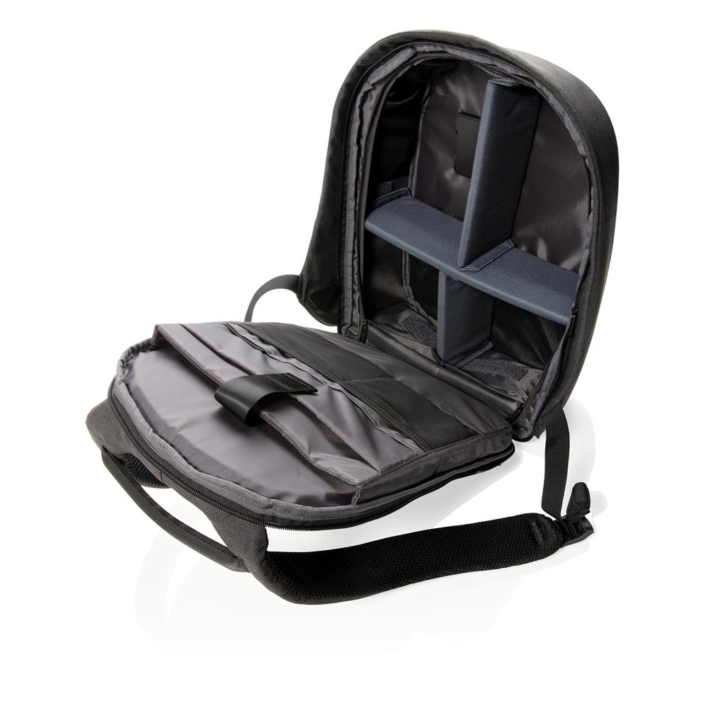 Mochila Antirrobo con Panel Solar para Personalizar con Bolsillos Protección RFID y Trazador AWARE ™ Bobby Tech
