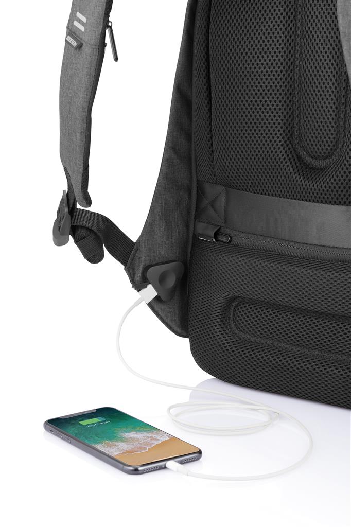 Mochila Antirrobo con Panel Solar para Personalizar con Bolsillos Protección RFID y Trazador AWARE ™ Bobby Tech
