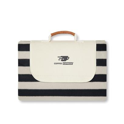 Manta Grande de Picnic Ecológica de rPET Reciclado para Personalizar con Asa Transporte y Certificación GRS Vinga Alba - 150 x 200cm