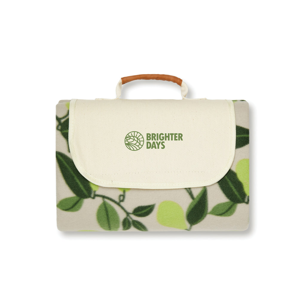 Manta de Picnic Ecológica de rPET Reciclado para Personalizar con Asa Transporte y Certificación GRS Vinga
