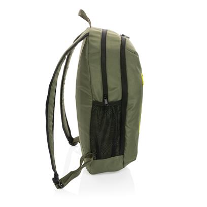 Mochila Casual Ecológica de rPET 300D Reciclado para Personalizar con Dos Compartimentos Impact AWARE ™ y Contribución a ONG Waterorg en Vivos Colores