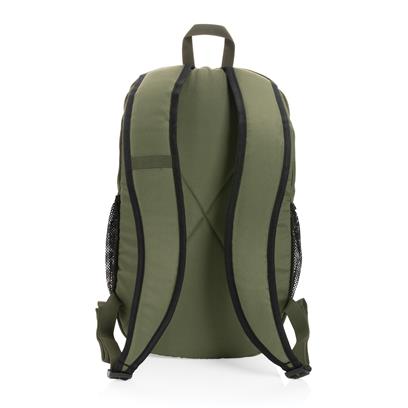 Mochila Casual Ecológica de rPET 300D Reciclado para Personalizar con Dos Compartimentos Impact AWARE ™ y Contribución a ONG Waterorg en Vivos Colores