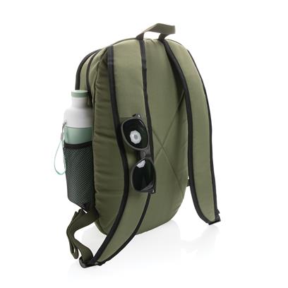 Mochila Casual Ecológica de rPET 300D Reciclado para Personalizar con Dos Compartimentos Impact AWARE ™ y Contribución a ONG Waterorg en Vivos Colores