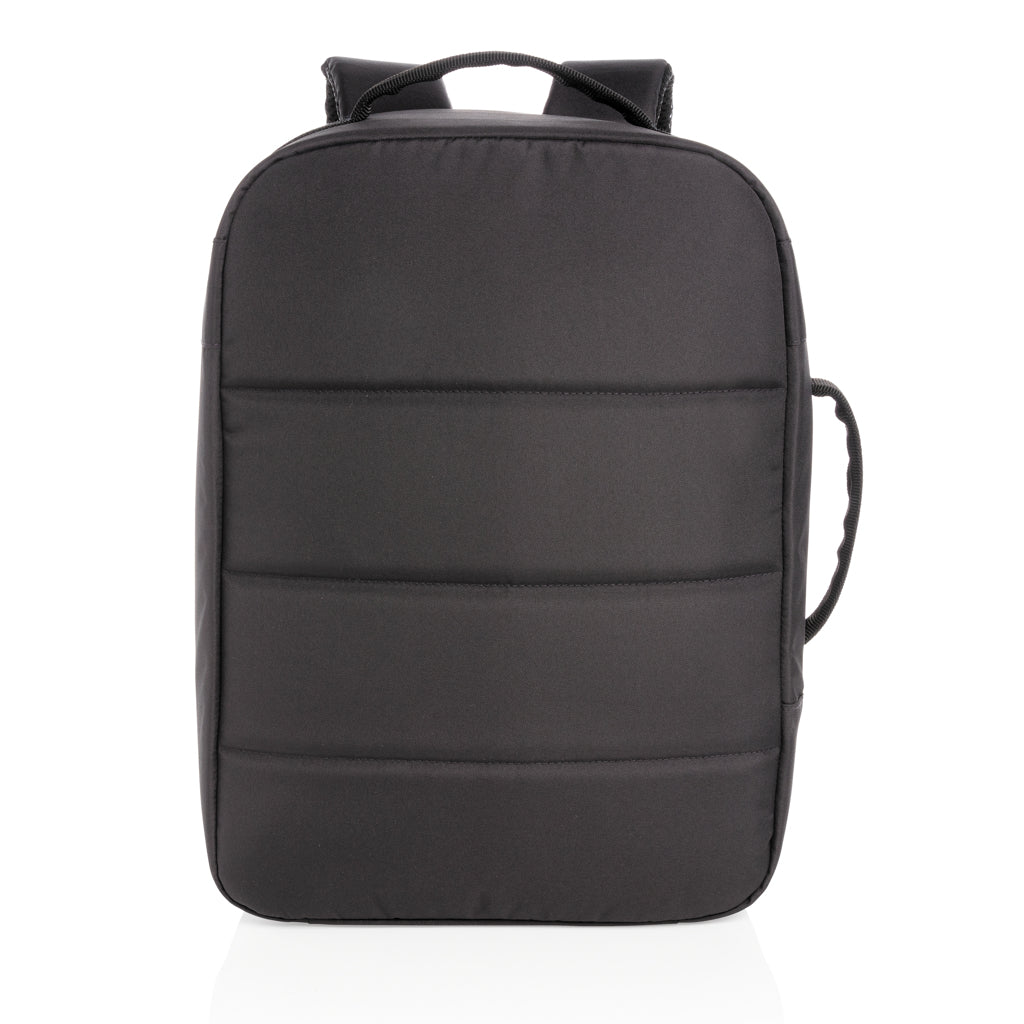 Mochila Ecológica Antirrobo de rPET Reciclado para Personalizar con Funda para Portátil 15,6" con Cintas Trolley Impact AWARE ™ sin PVC